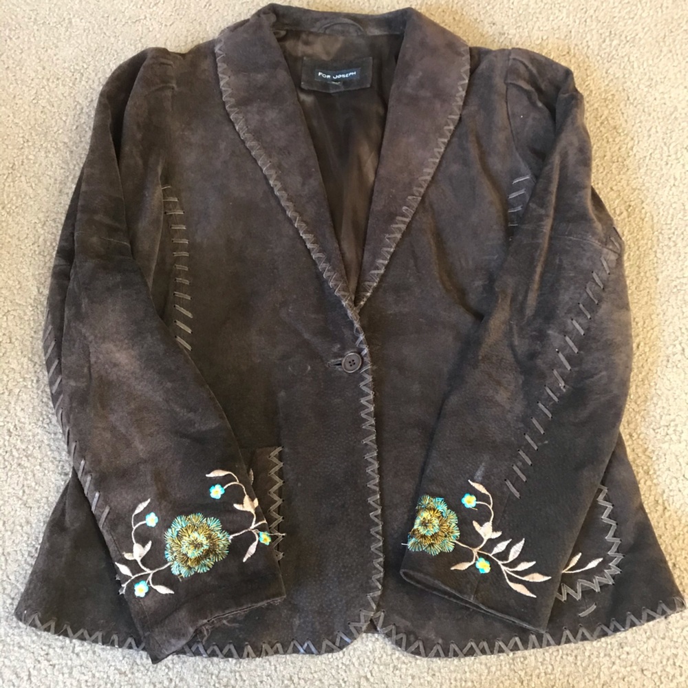 For Joseph suede embroidered jacket